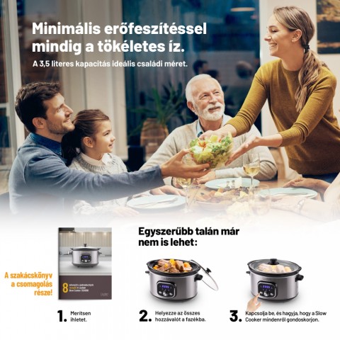 Lauben Slow Cooker 3500SB Lassan főző edény